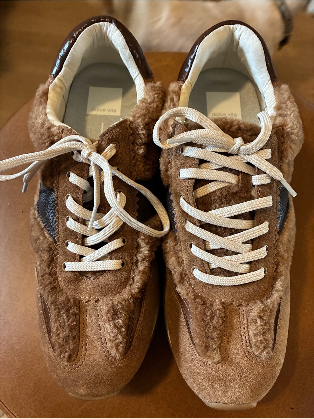 Dolce Vita B.NTCD Plush Brown Faux Fur Sneakers Size 9 - Never worn!